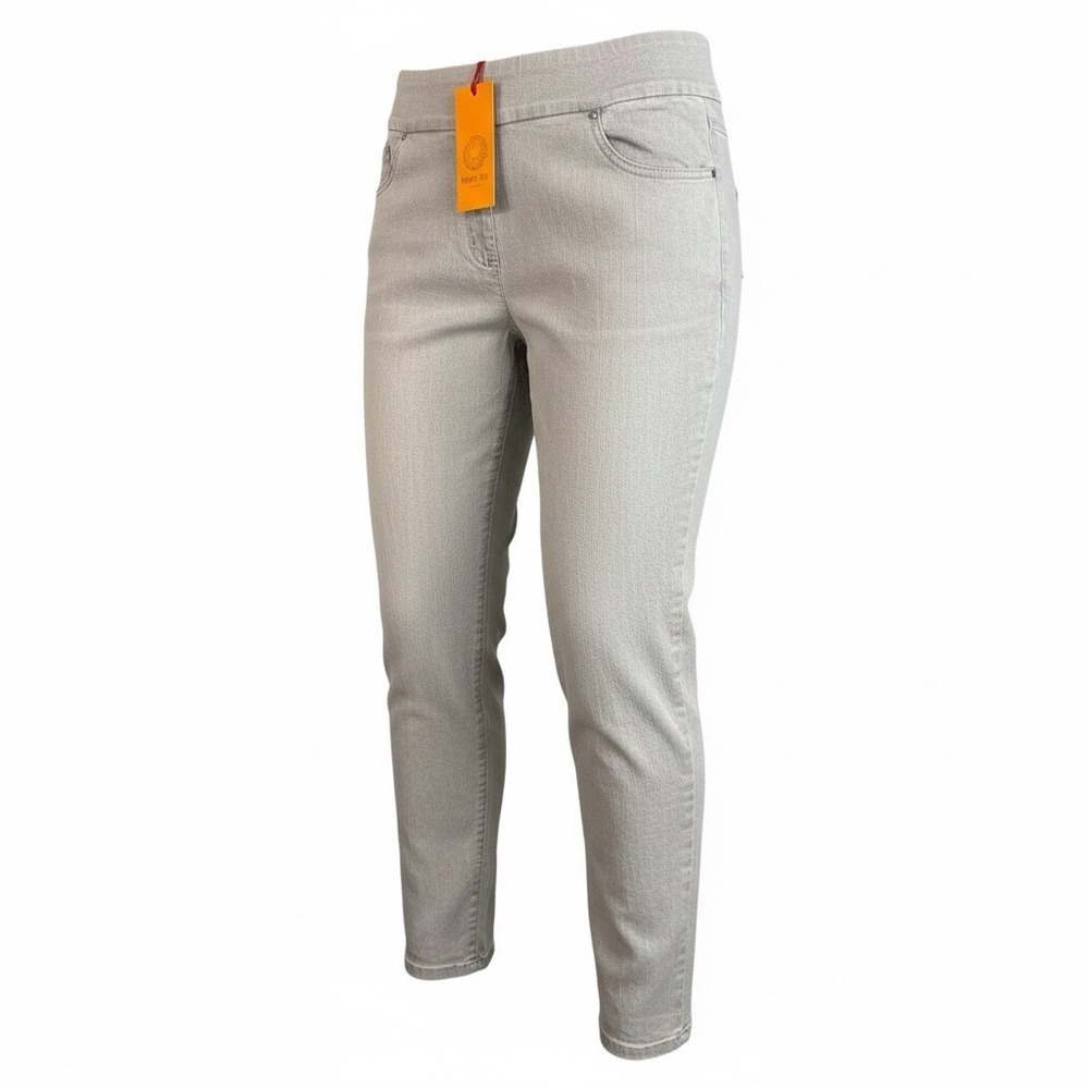Ruby Rd Slimming Contour Waistband Pants Women's Size 10 Gray NWT